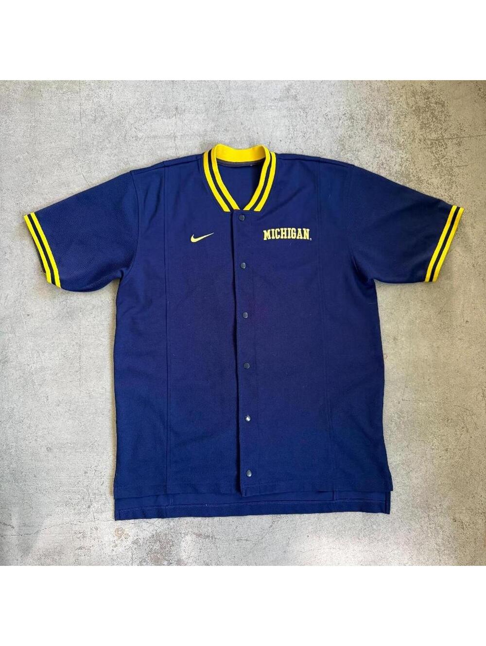 Vintage 90s Nike University of Michigan Wolverines Navy Blue Jersey
